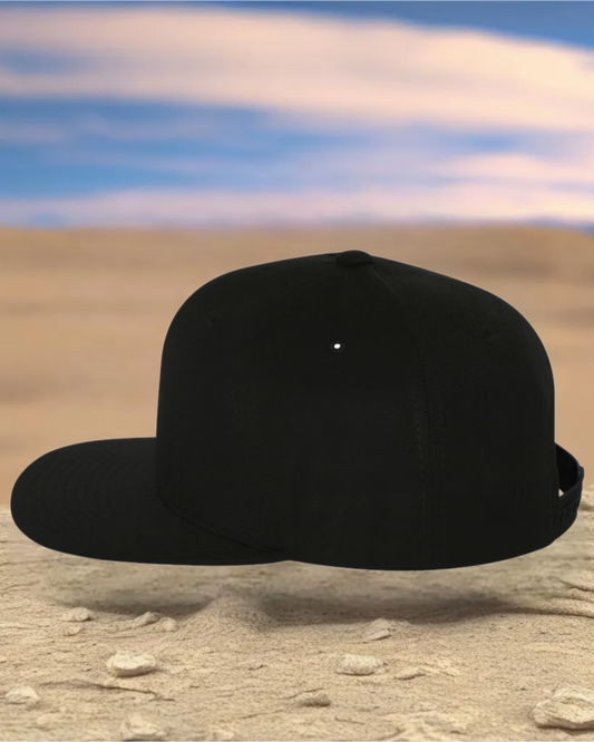 BLACK FUGA HAT premium flat bill snapback bronze,gold or stainless