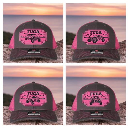 FUGA HAT Pre-curved bill Charcoal/ Pink